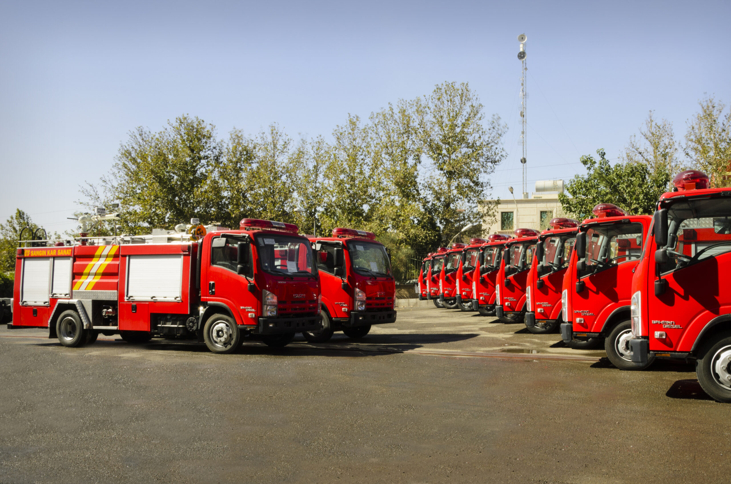 ظرفیت مخزن آب و فوم در ماشین آتشنشانی